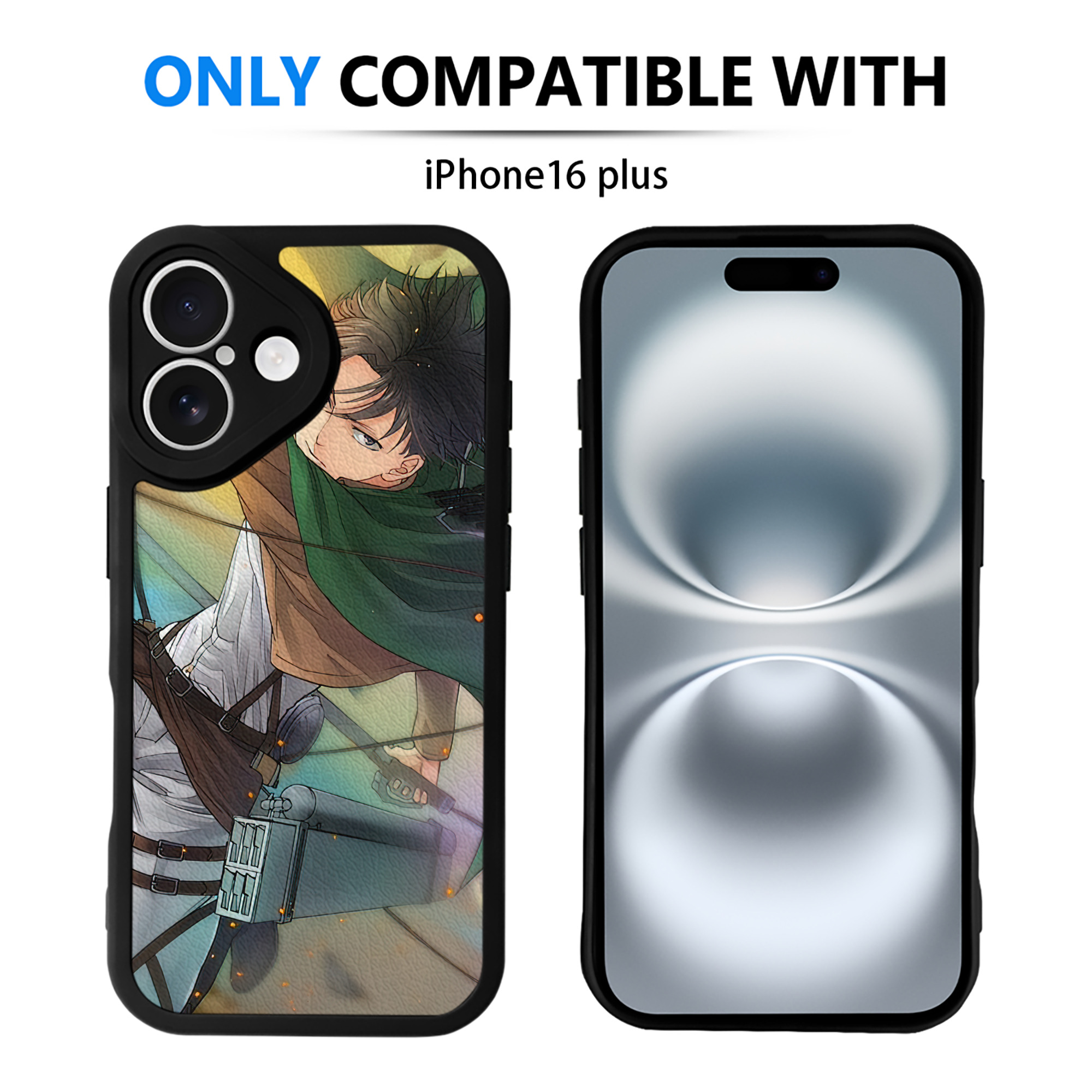 （画像用） 進撃の巨人 Attack on Titan 【iPhone 16シリーズ対応】シリコンスマホケース（レザー調） 材質：シリコン